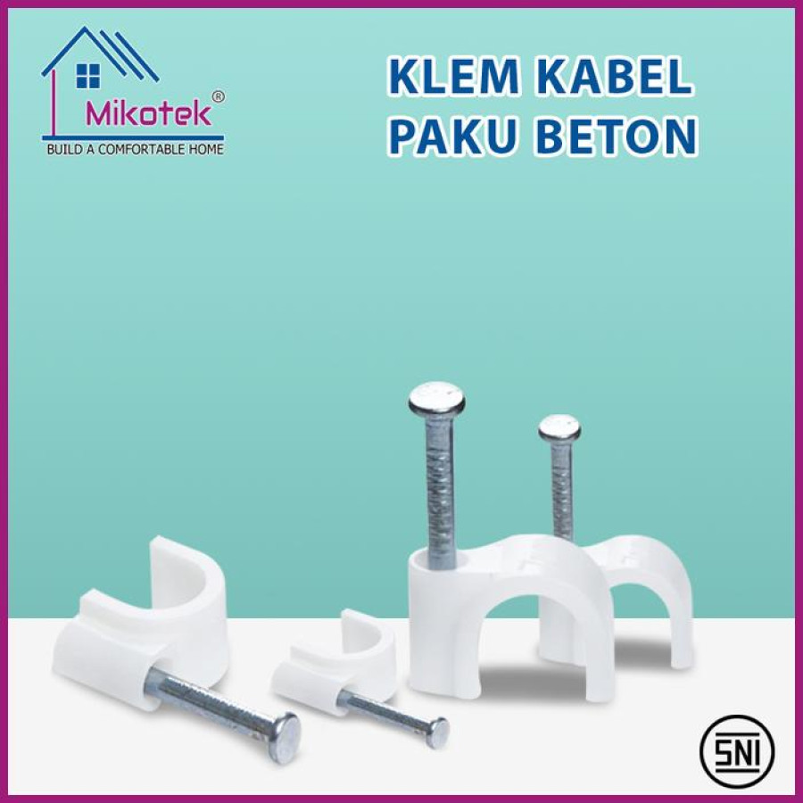 klem kabel paku beton