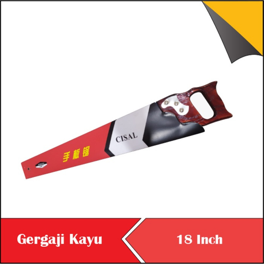 Gergaji Kayu Gagang Kayu CISAL Ukuran 18 inch