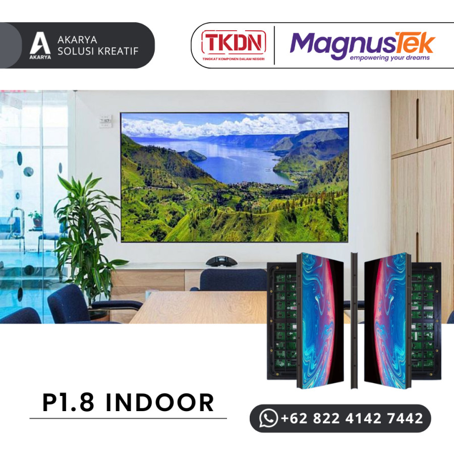 VIDEOTRON INDOOR FIXED P1.8 LED DISPLAY SIZE 4 x 1,5 sqm - MAGNUSTEK