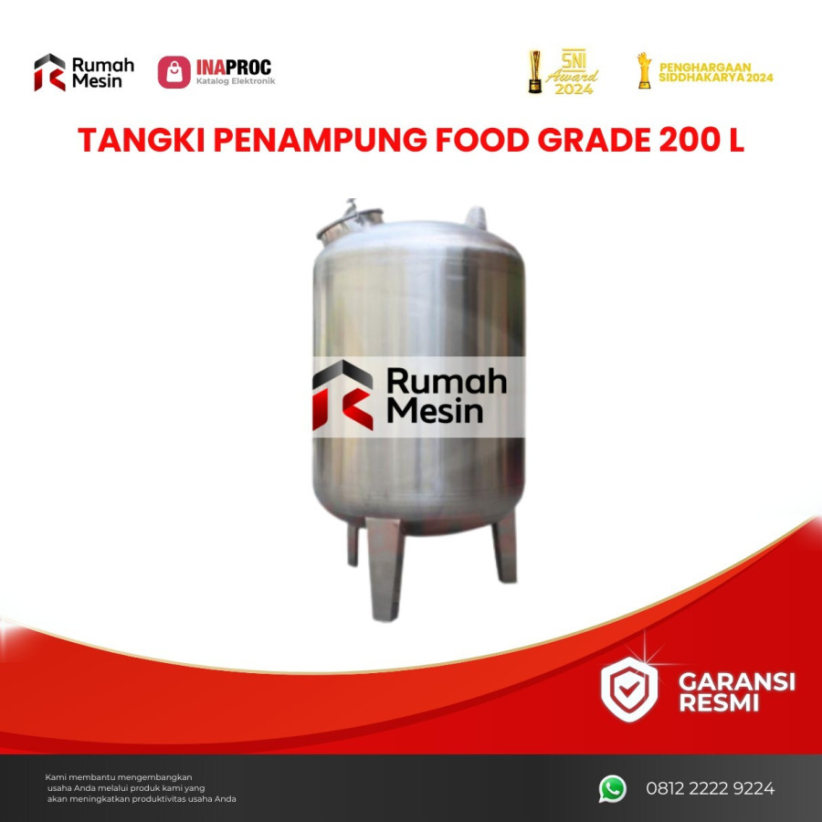 Tangki Penampung Food Grade TPFG200 - depan