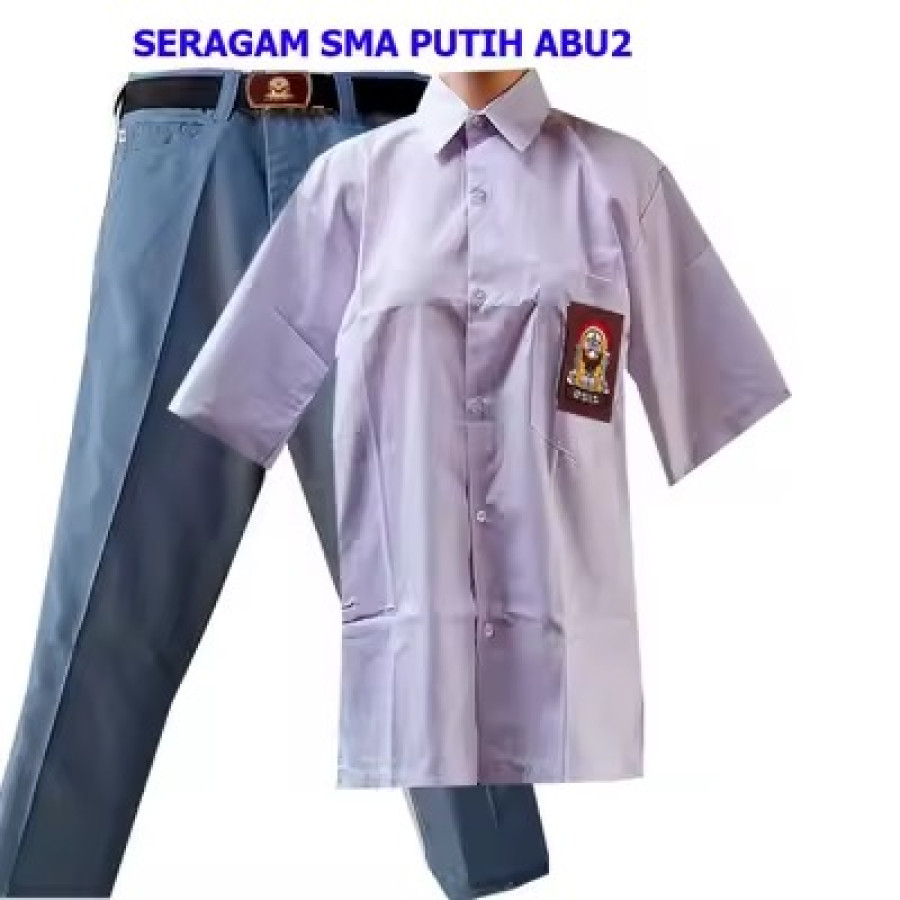 Seragam SMA ABU-PUTIH - depan