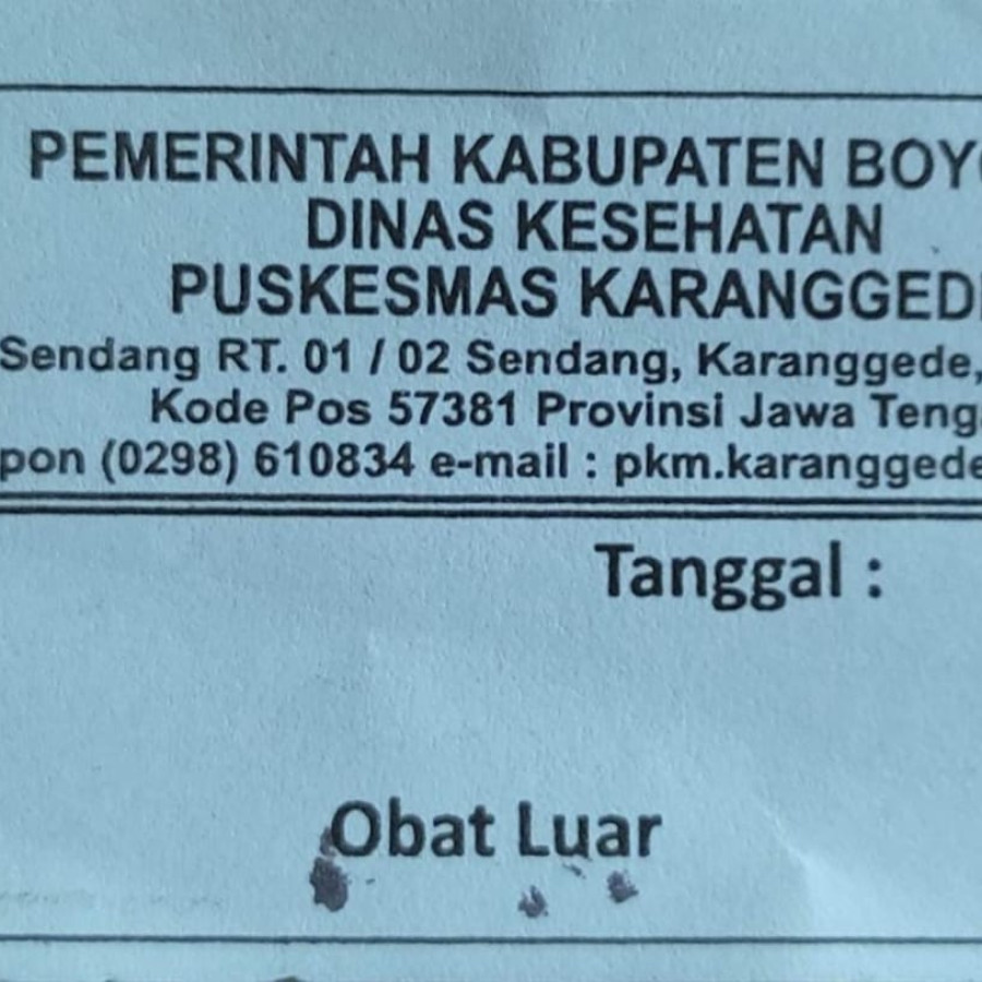 Etiket Obat Luar