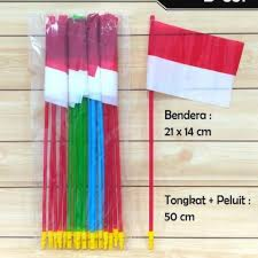 Bendera 21 x 14 dengan tongkat peluit
