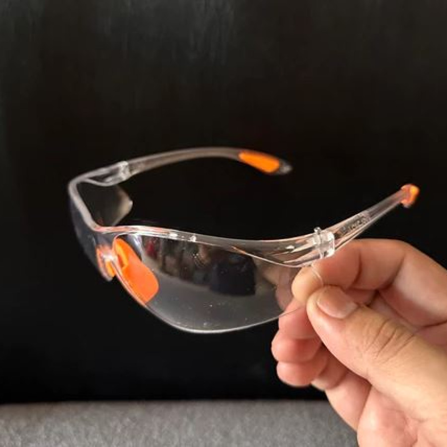 Kacamata Safety Bening / Safety Glasses Clear - samping
