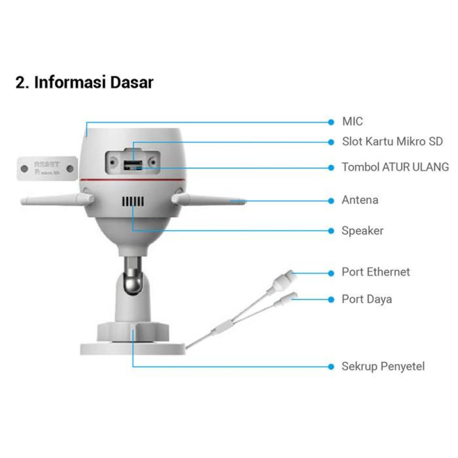 Kamera CCTV 2MP Ezviz H3C - detail