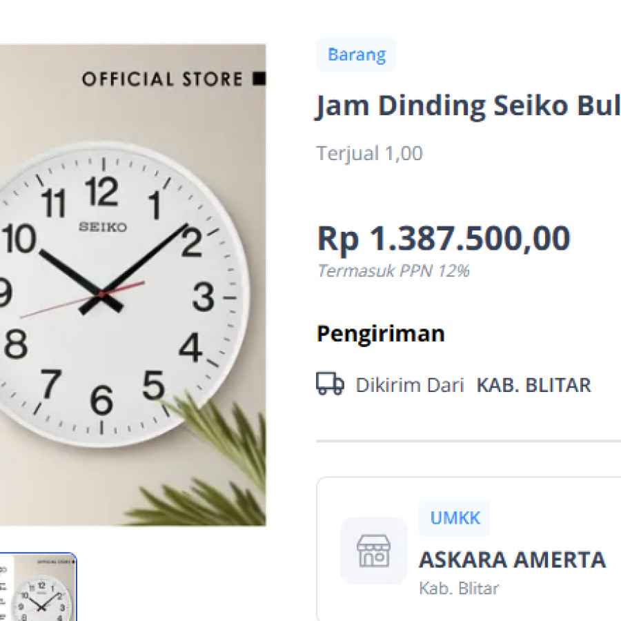 Jam Dinding seiko