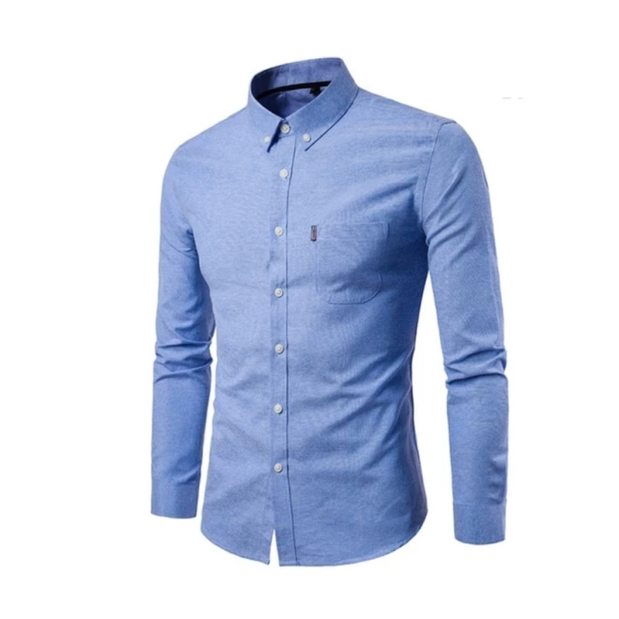 kemeja polos pria lengan panjang formal slimfit cowok formal slimfit cowok cowo Kemeja Tangan Panjang Formal Kantor