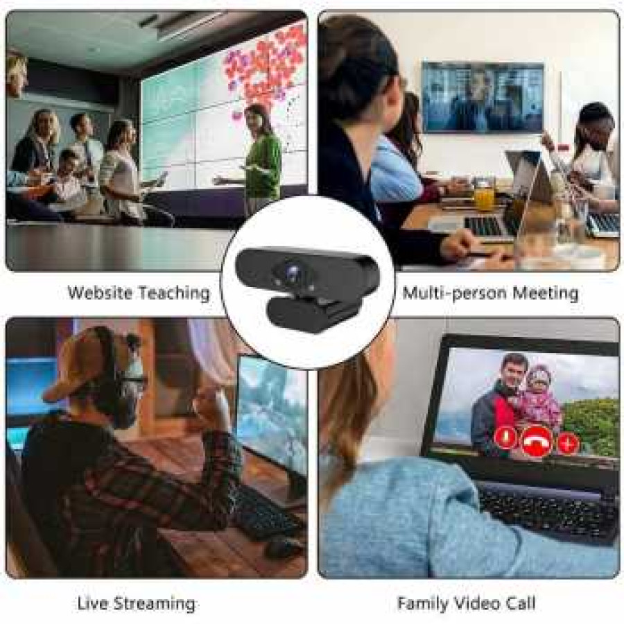 BCKY Webcam Desktop PC Laptop Full HD 1080p with Microphone - BL18 - Black - detail