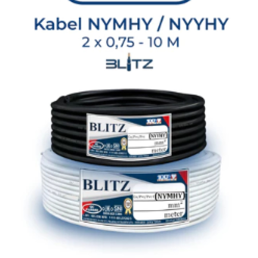 Kabel Serabut NYYHY / NYMHY 2 x 0,75 mm²