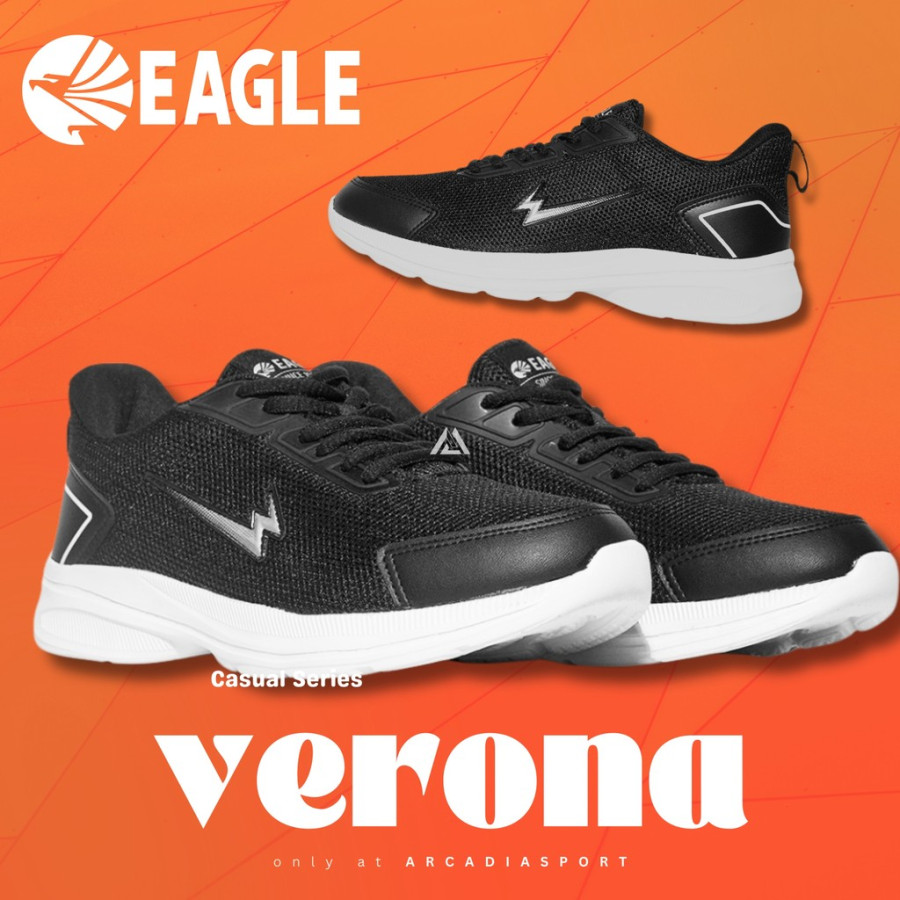 Sepatu Merk Eagle Hitam-Putih