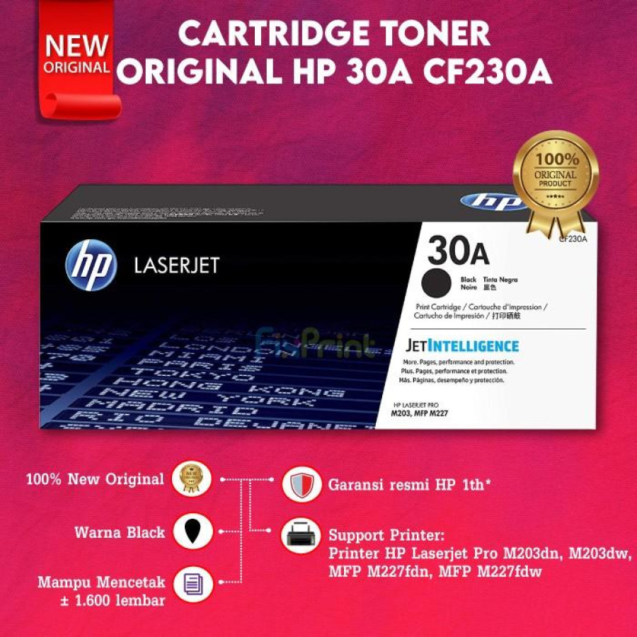 Toner hp 30a original - utama
