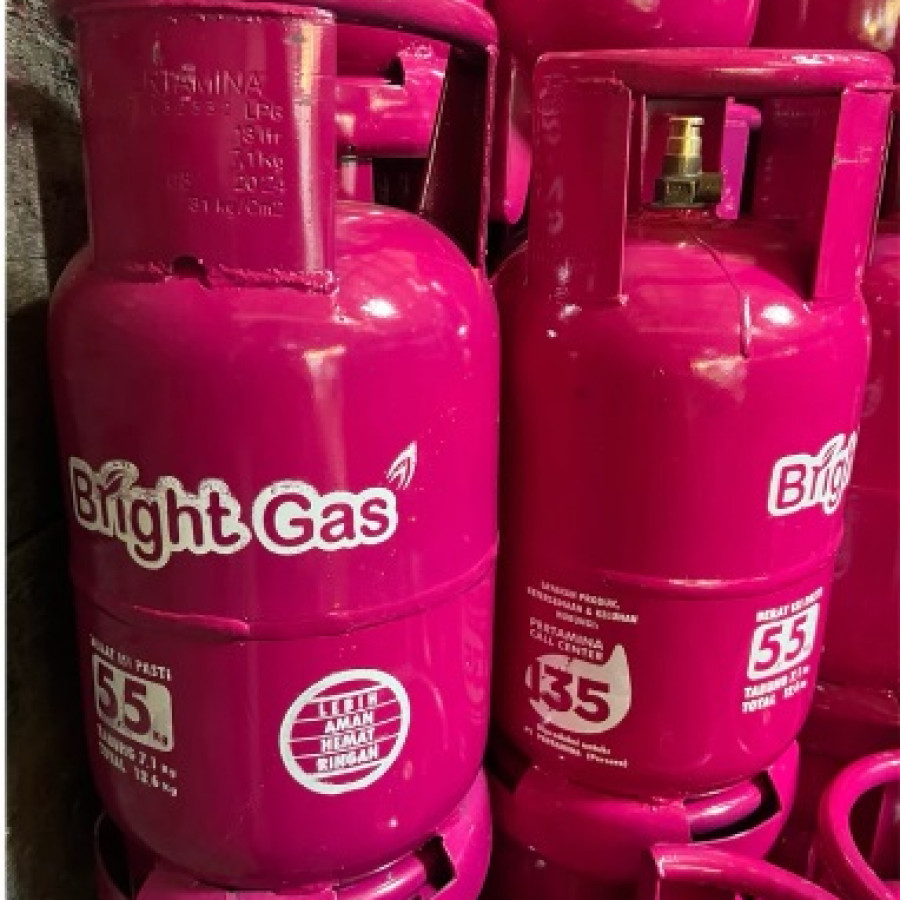 Tabung Gas Lpg 12 Kg Bright Pink - depan