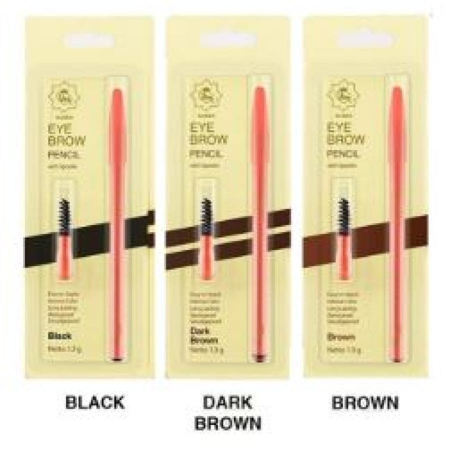 Viva Queen eye brow pencil. Warna dark brown - samping