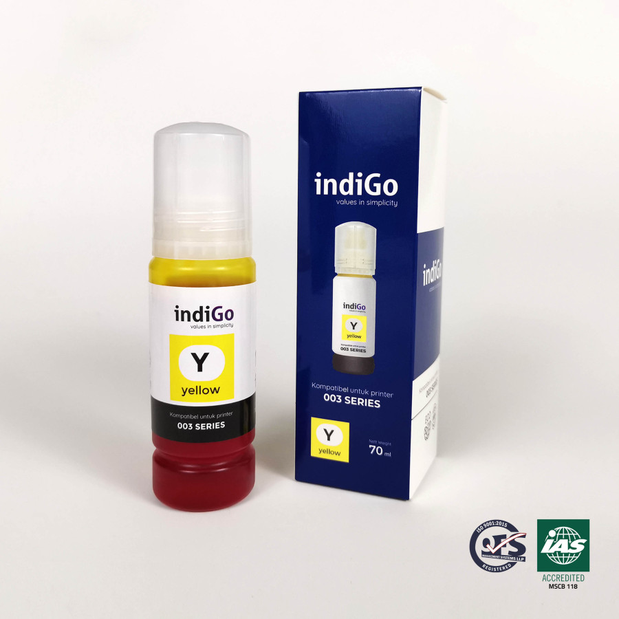 Tinta Compatible indiGo 003 Series Yellow setara EPSON 003 Yellow