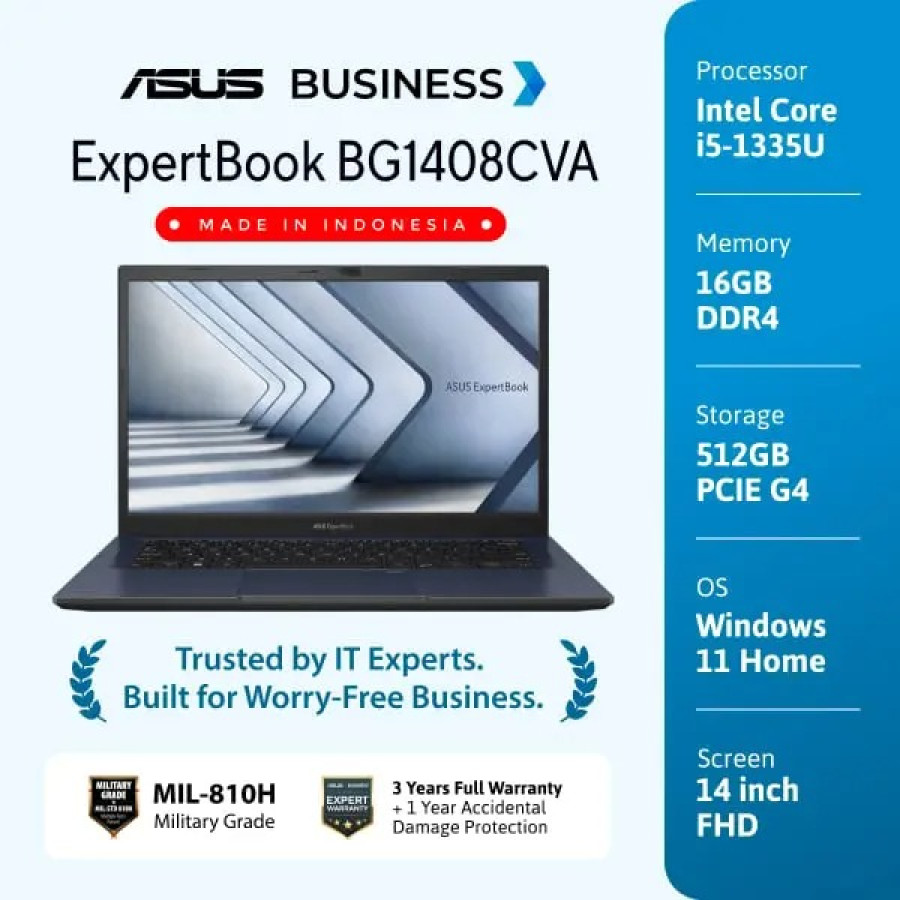 ASUS EXPERTBOOK BG1408CVA-EB5150W i5/16GB DDR4/512GB SSD/Win Home