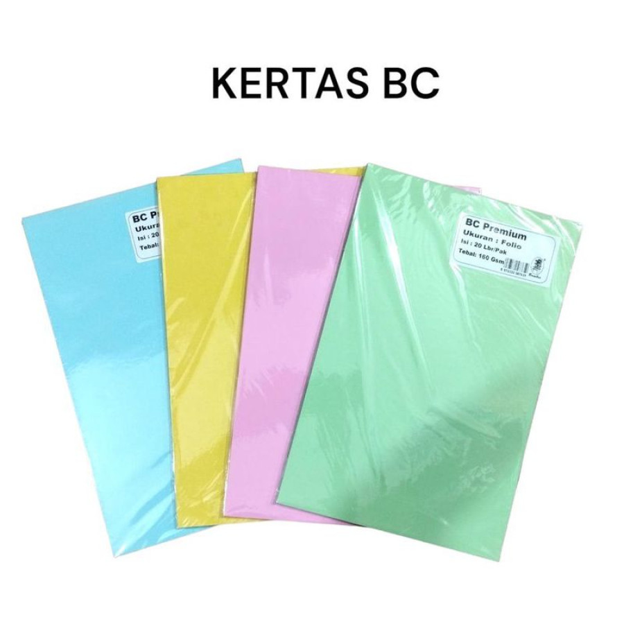 Kertas BC Warna Muda Folio - depan
