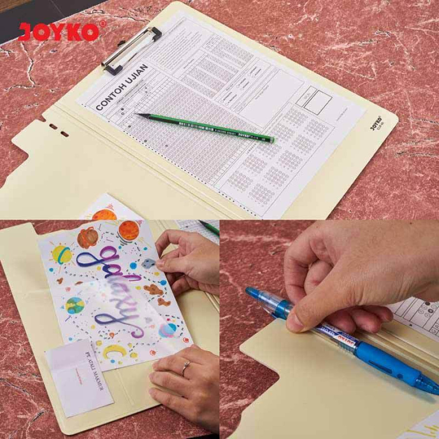 Clipboard Papan Jalan Alas Ujian Joyko CLB-66 - samping