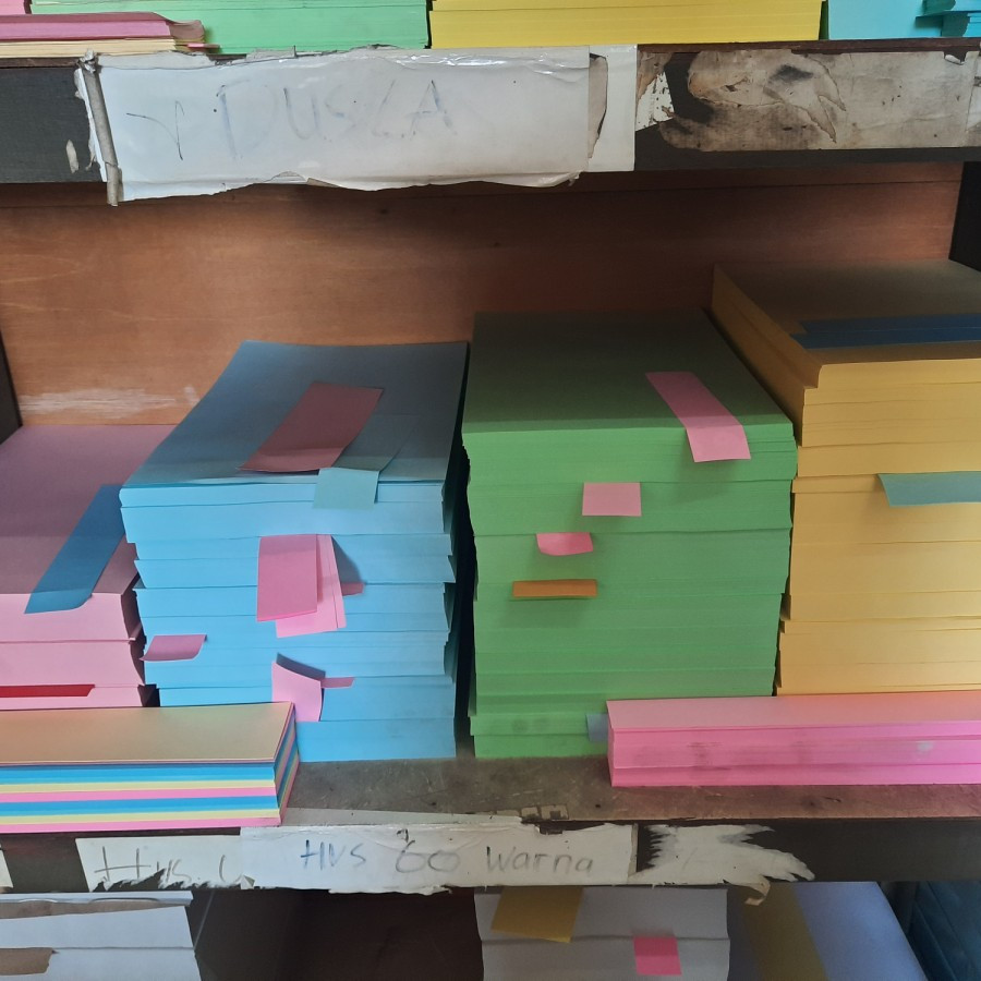 KERTAS HVS WARNA UKURAN FOLIO POLOS