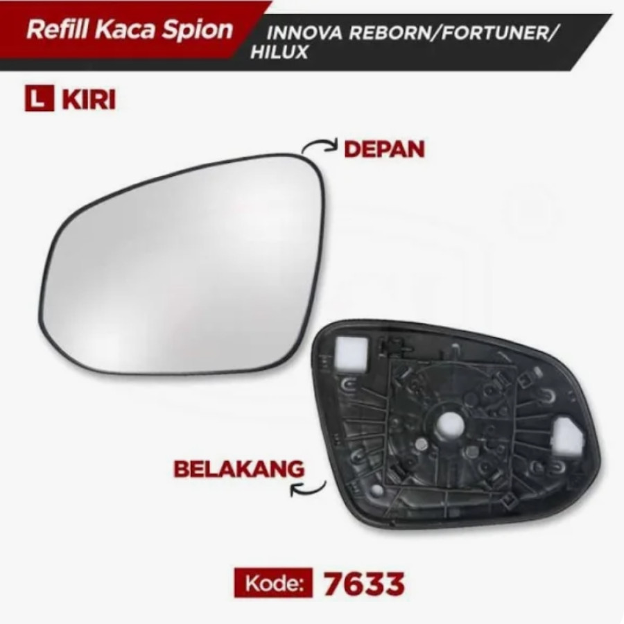 Kaca spion Fortuner/ Hilux/ Inova Reborn
