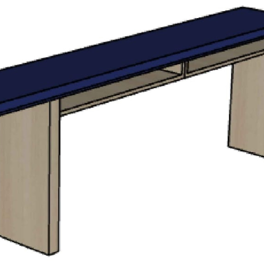 Meja print billing mandiri dan komputer - depan