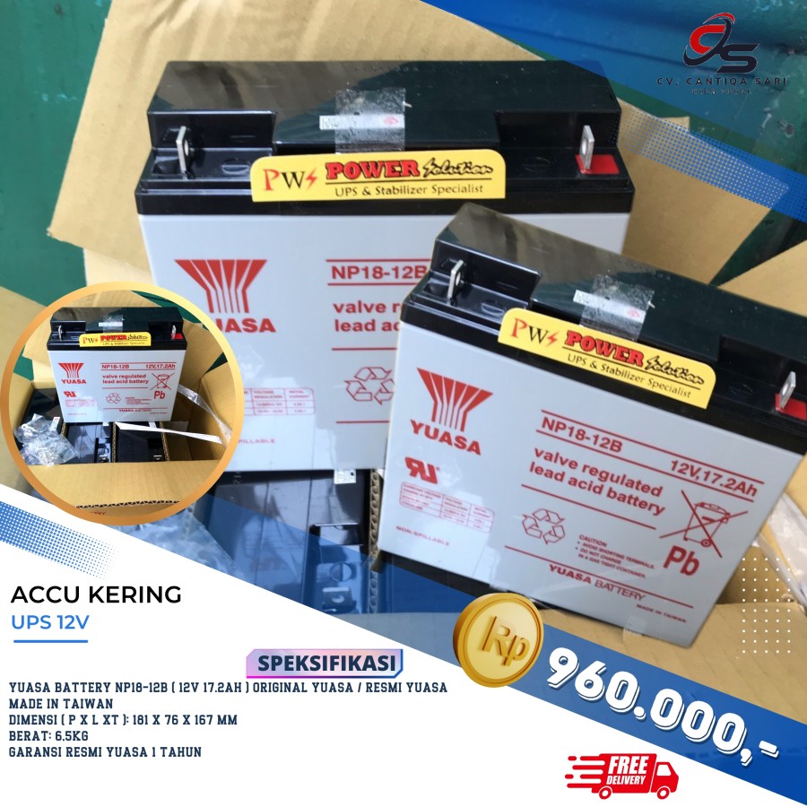 ACCU Kering UPS 12v