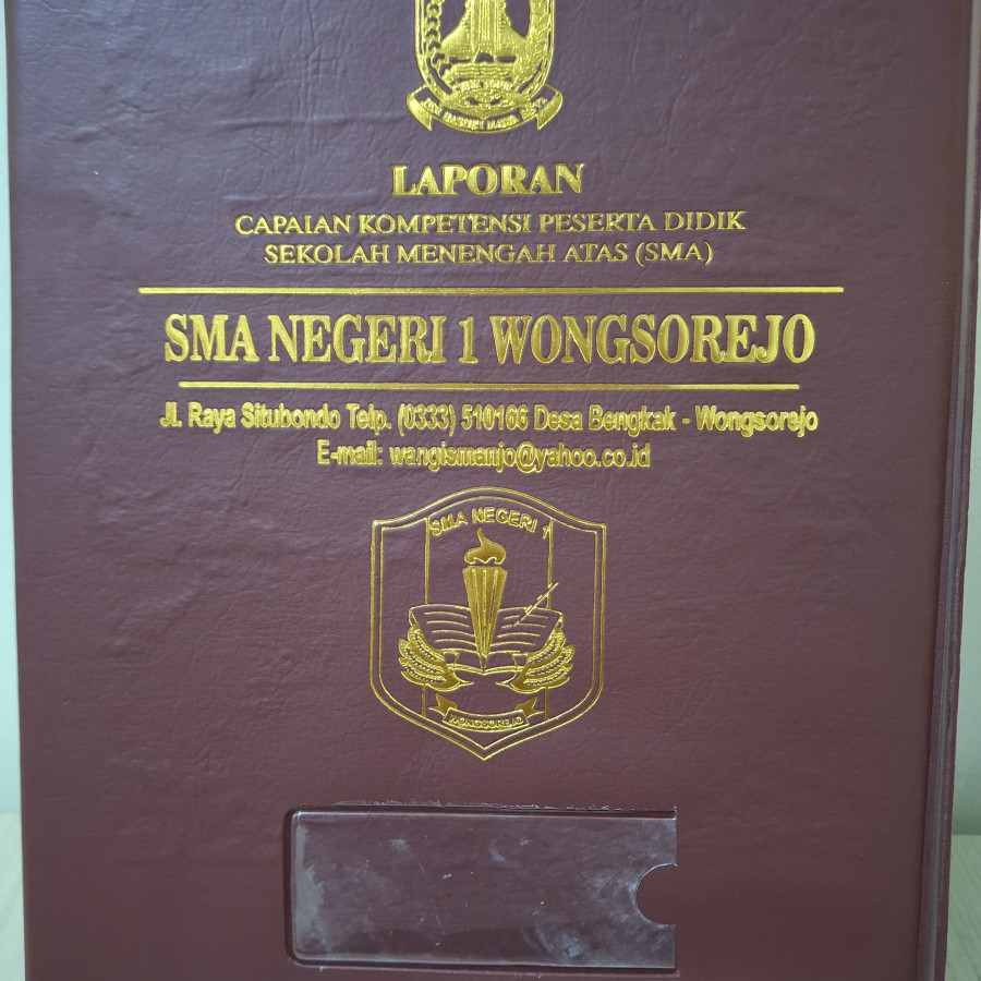 MAP RAPORT HOTPRINT ISI 20 LEMBAR PLASTIK SMAN WONGSOREJO
