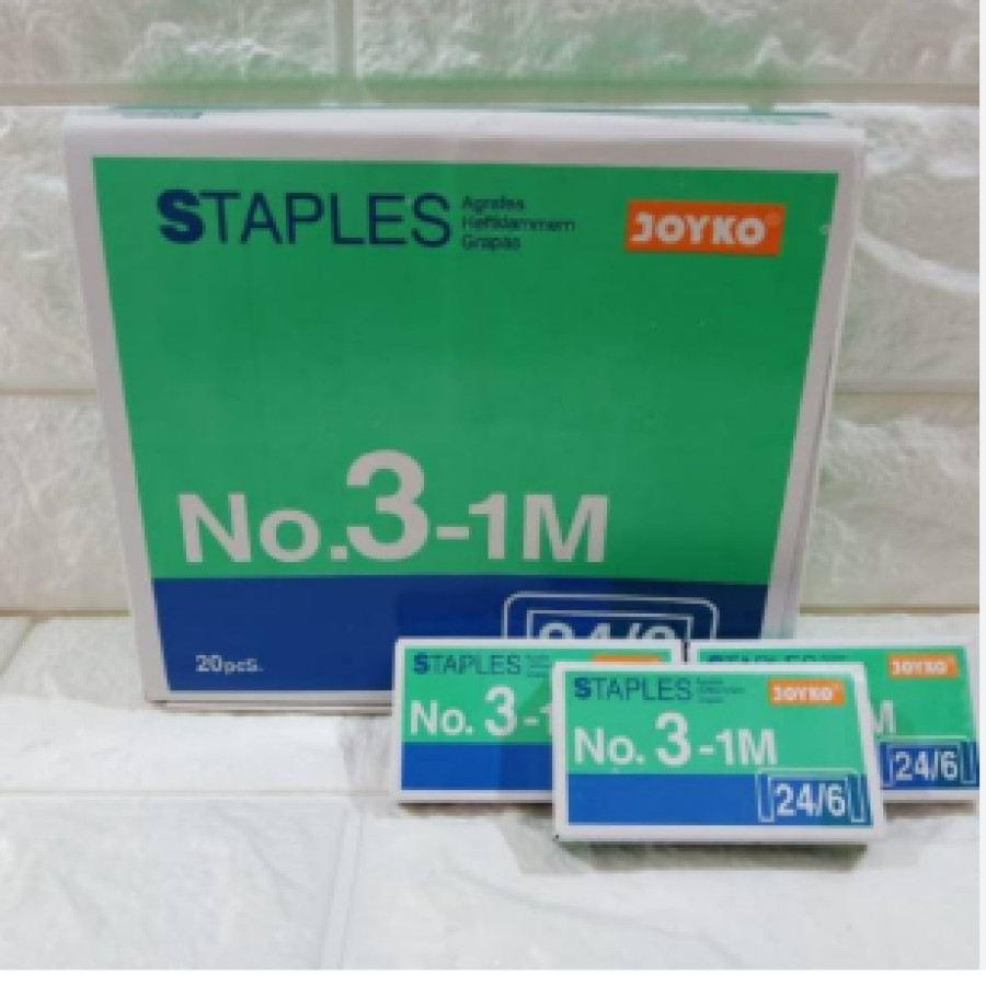 Isi Staples Sedang No. 3, Isi 20 Box Merk Joyko