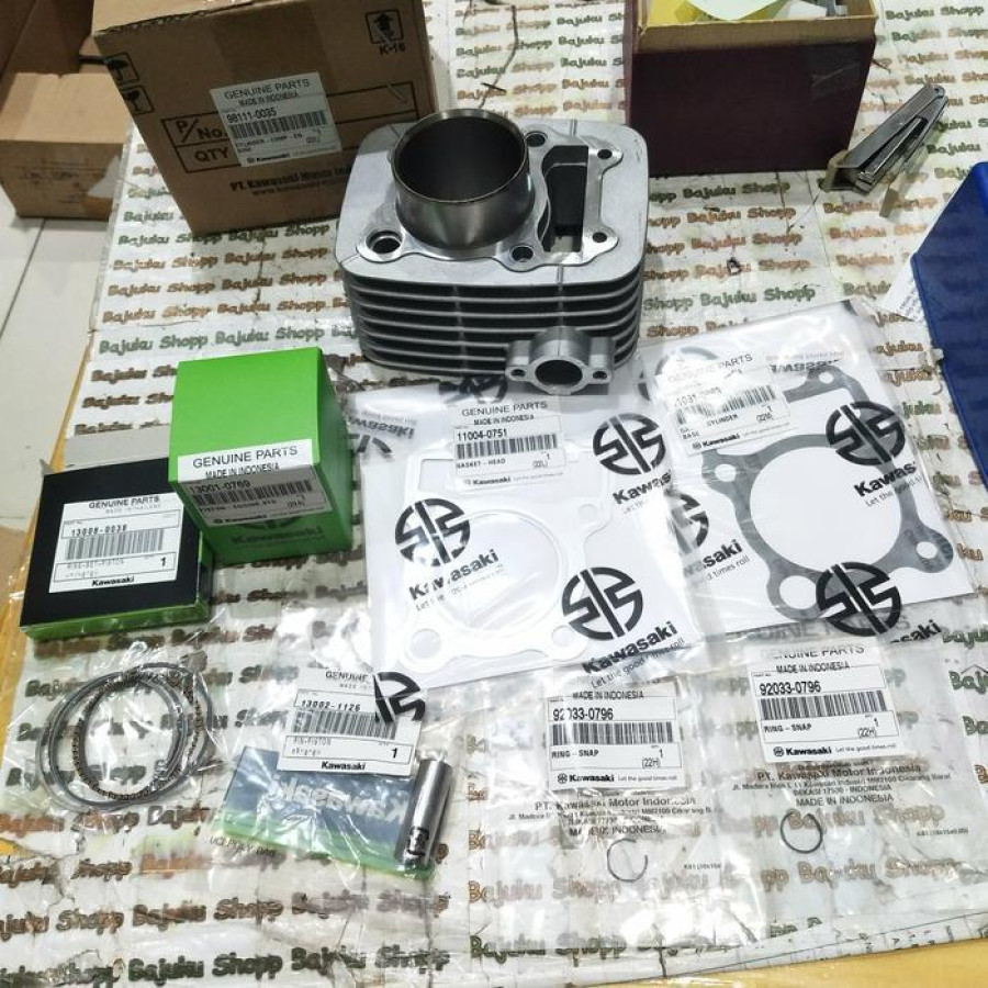 Paket Blok Piston Set Standar KLX 150 BF Original - utama