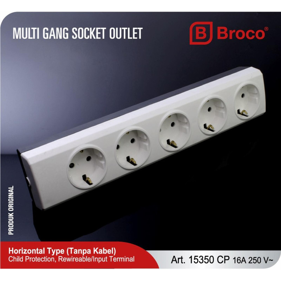 Stop kontak 5 lubang Broco