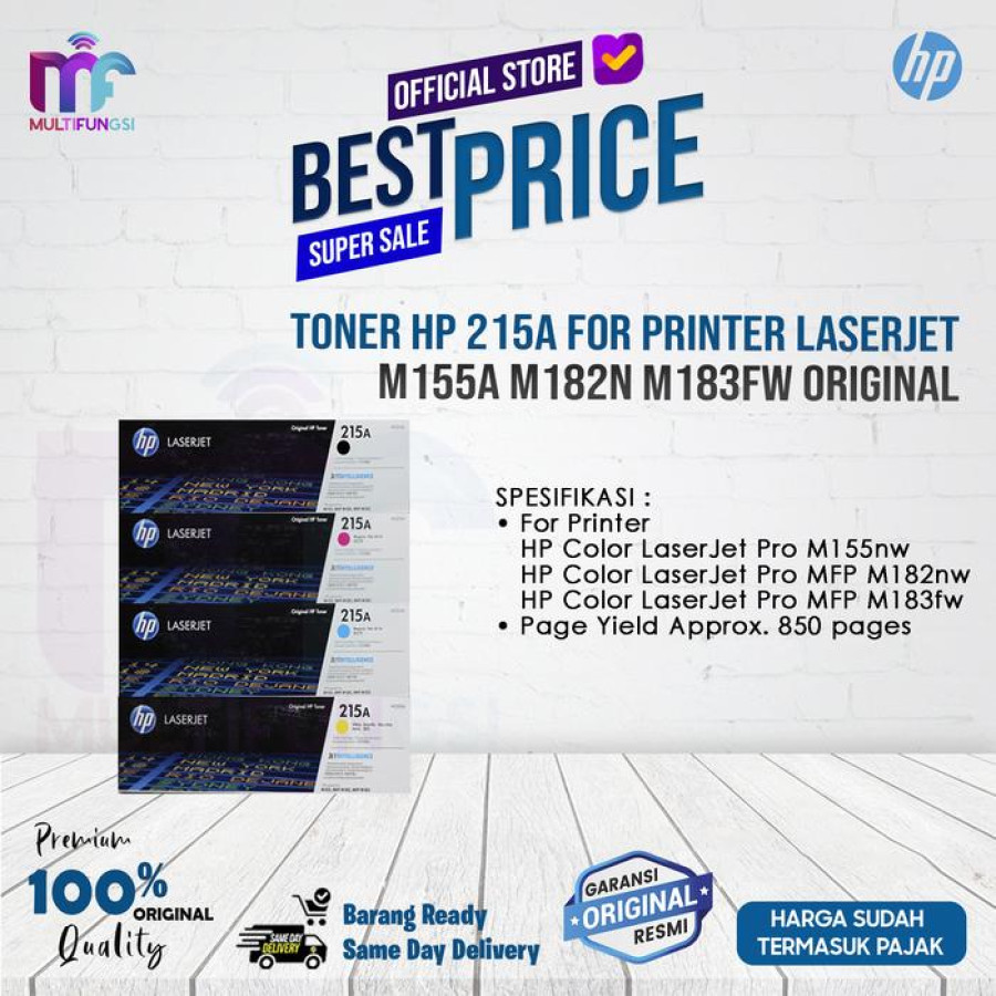 Toner hp 215a  colour original / Resmi - samping