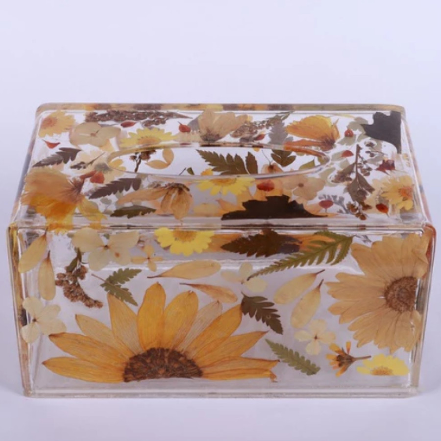 Cinderamata / Souvenir Wadah Tisu Resin Custom - samping