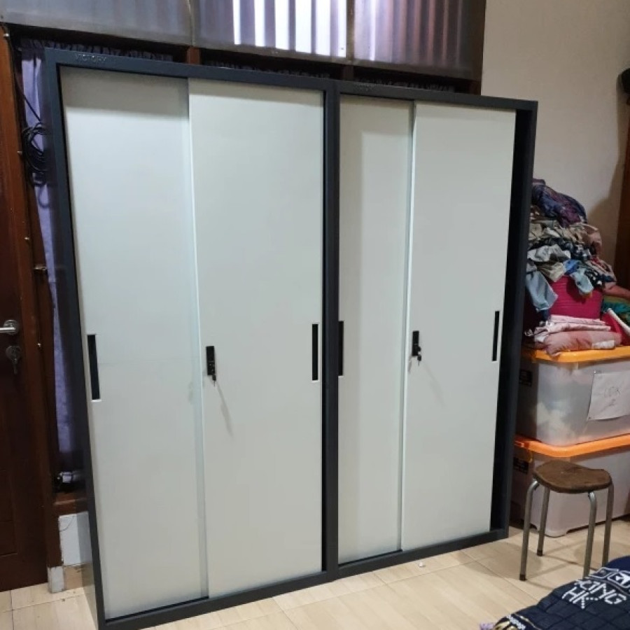 Lemari Arsip Kantor Besi Pintu Sliding - depan