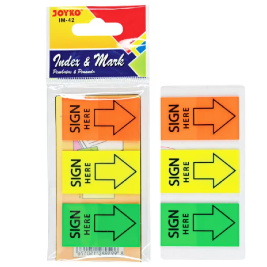 Joyko Penanda Halaman IM-42 Plastic Sign Here