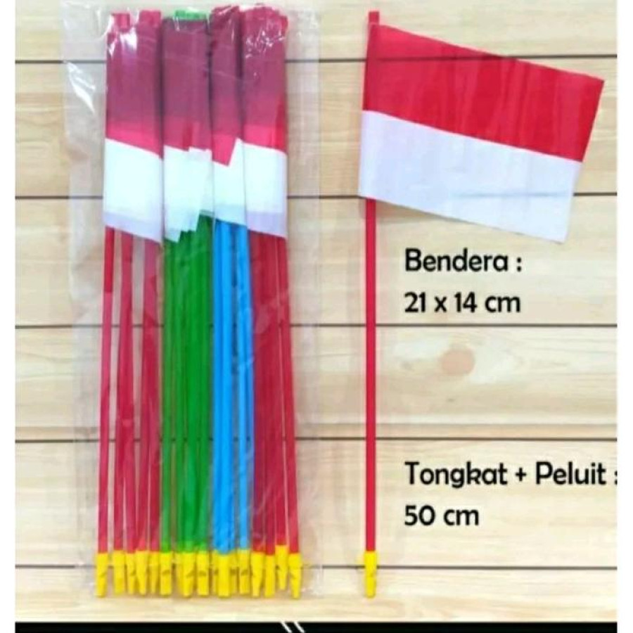 Bendera Merah Putih Peluit Isi 20 Pcs