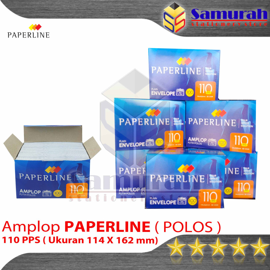 Amplop Putih Paperline 110 PPS Uk. 114 x 162 mm