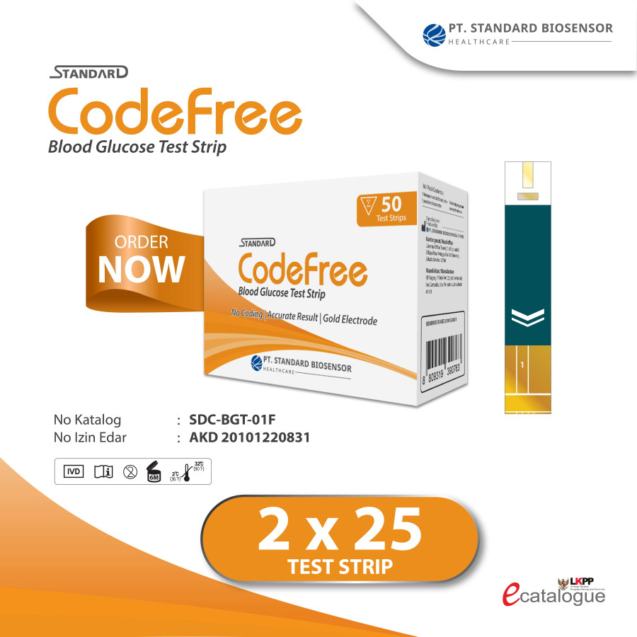 STANDARD CodeFree Blood Glucose Test Strip