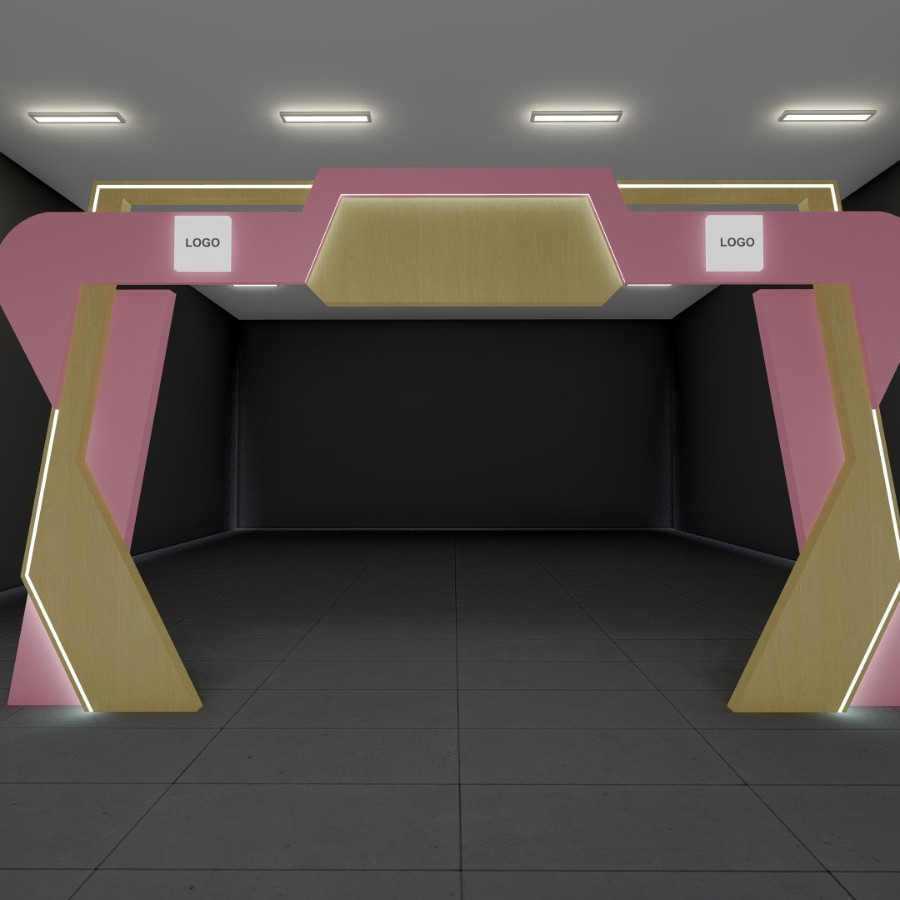 Jasa Produksi Spesial Desain Stand dan Gate Event Pameran - depan