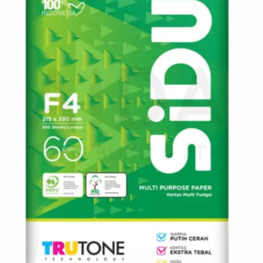 Kertas HVS 60 gram Merk : Sinar Dunia HVS F4 - depan