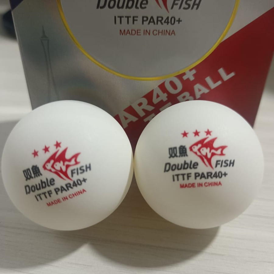 Bola Tenis Meja merek double fish - depan