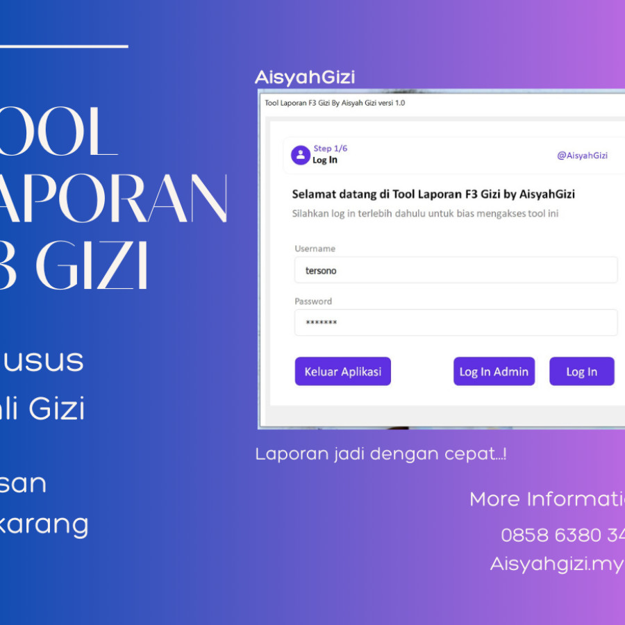 LAPORAN F3 GIZI for AHLI GIZI - utama
