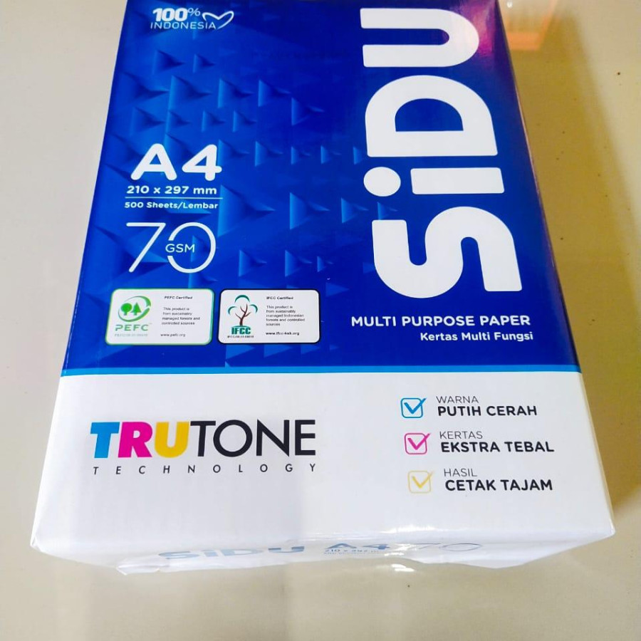 Kertas HVS A4 70gsm Sidu