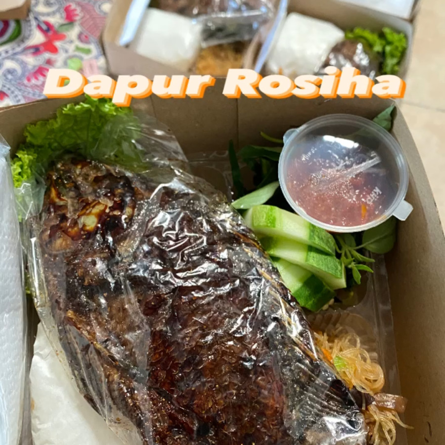 Nasi Box Nila Bakar Lengkap