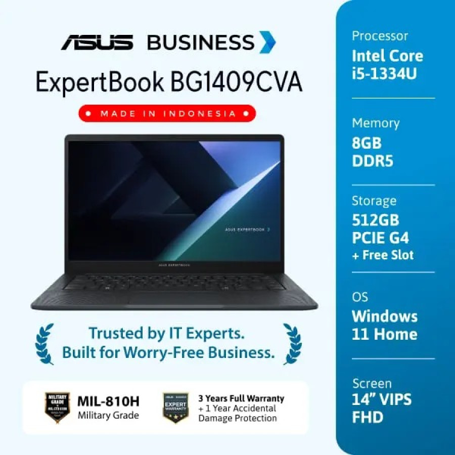 ASUS EXPERTBOOK BG1409CVA-S65850W i5/8GB DDR5/512GB SSD/Win Home