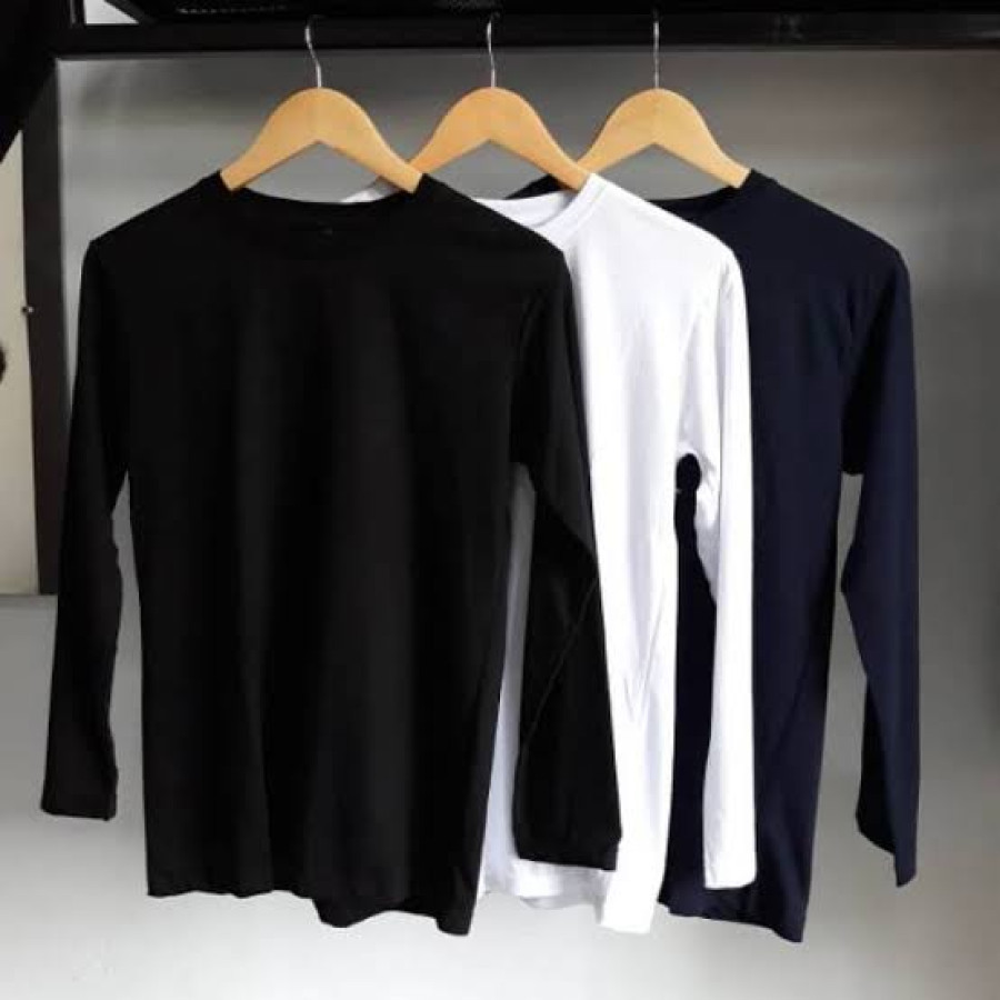 KAOS KATUN COMBED LENGAN PANJANG
