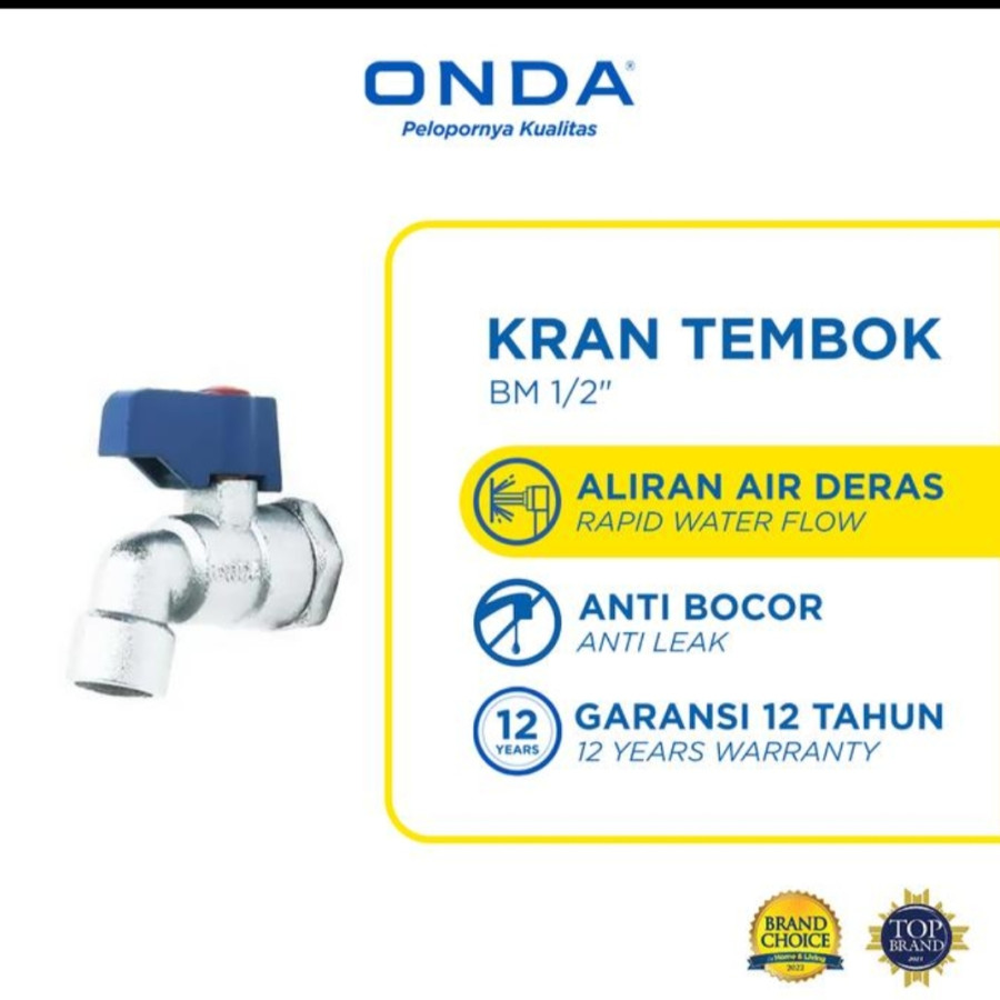 Kran 1/2" merk Onda - depan