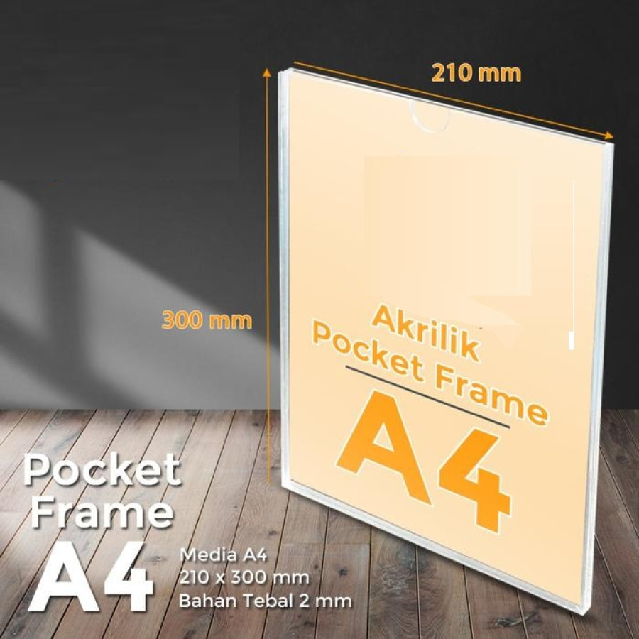 Pocket Frame Acrylic A4 - utama