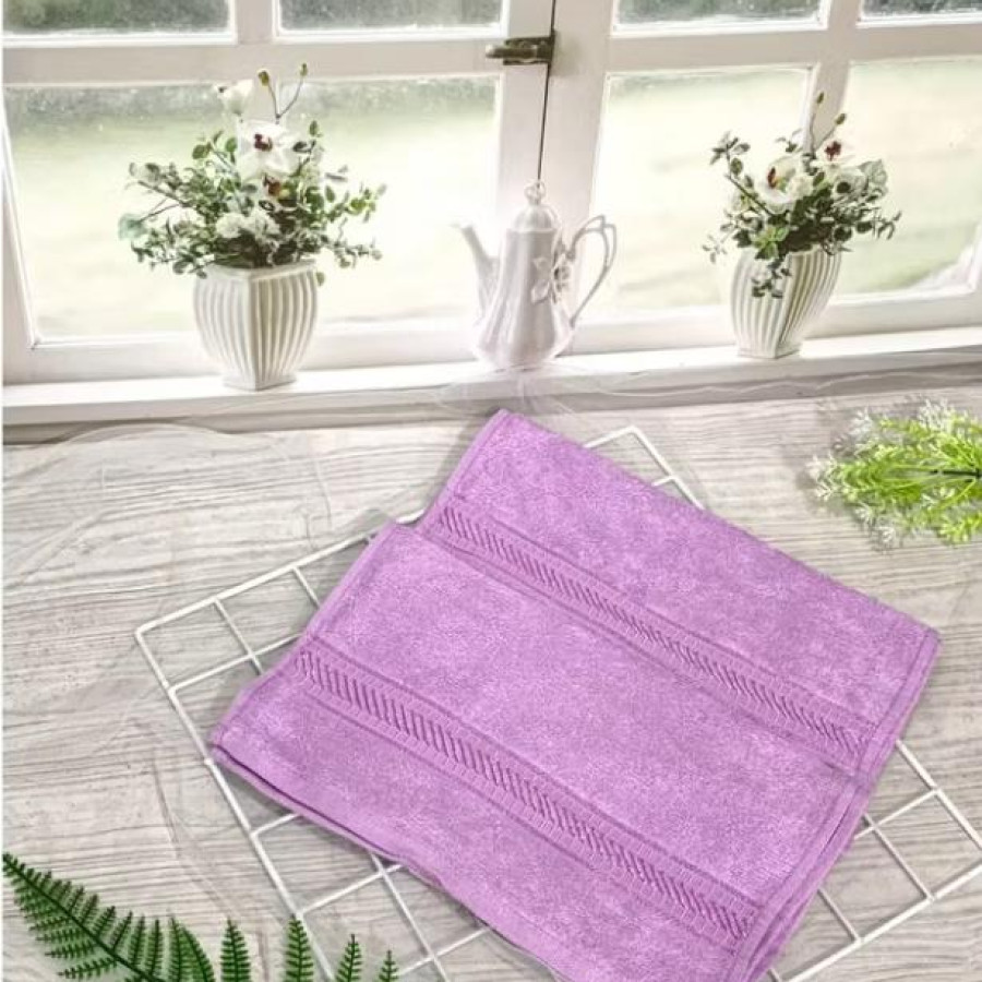 Handuk Merah Putih Custum Border Size 30X70 CM - depan