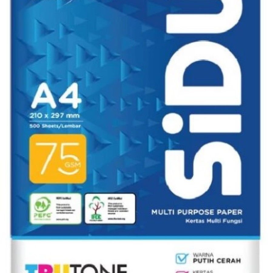 Kertas HVS A4 75 Gsm SIDU