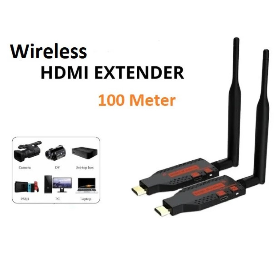 Wireless HDMI Extender Video Display 100m - depan