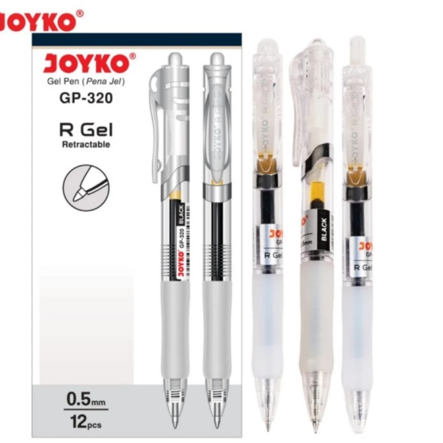 Bolpoin Gel Mekanikal Joyko GP 320 Custom Tulisan - depan